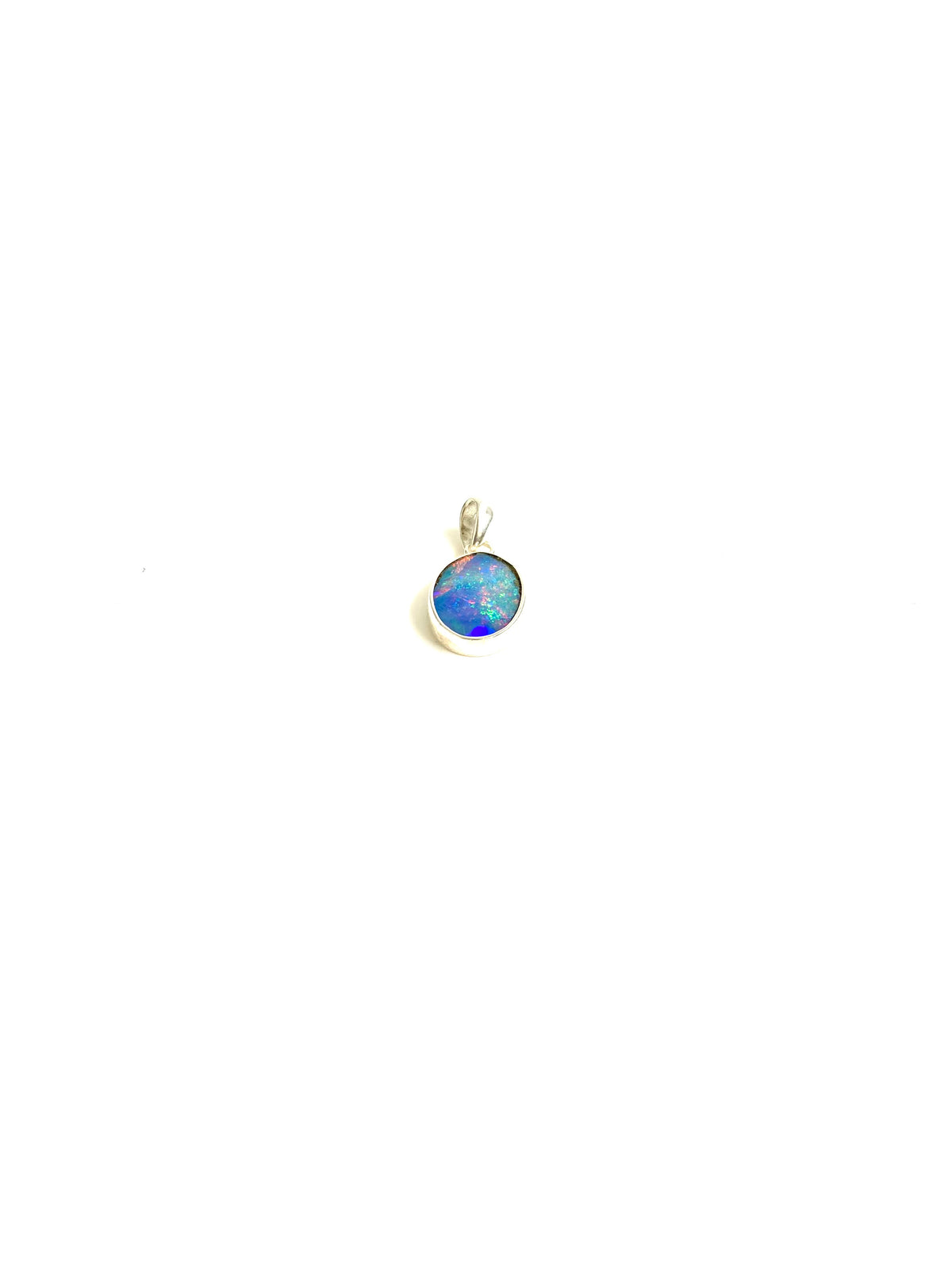 Sterling Silver Opal Oval Pendant