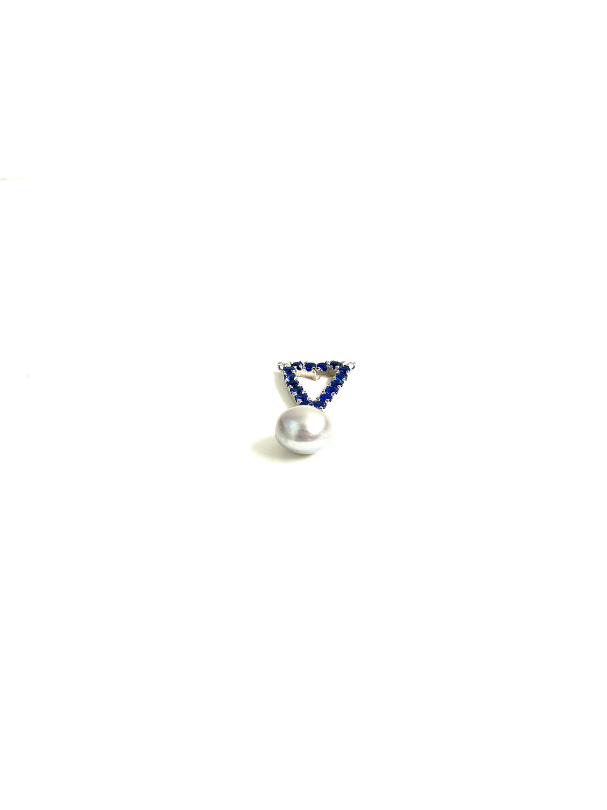 9ct White Gold Sapphire and Diamond Pendant