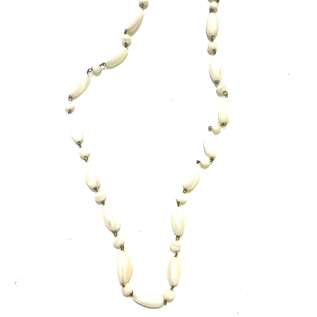 Alabaster Long Bead Necklace