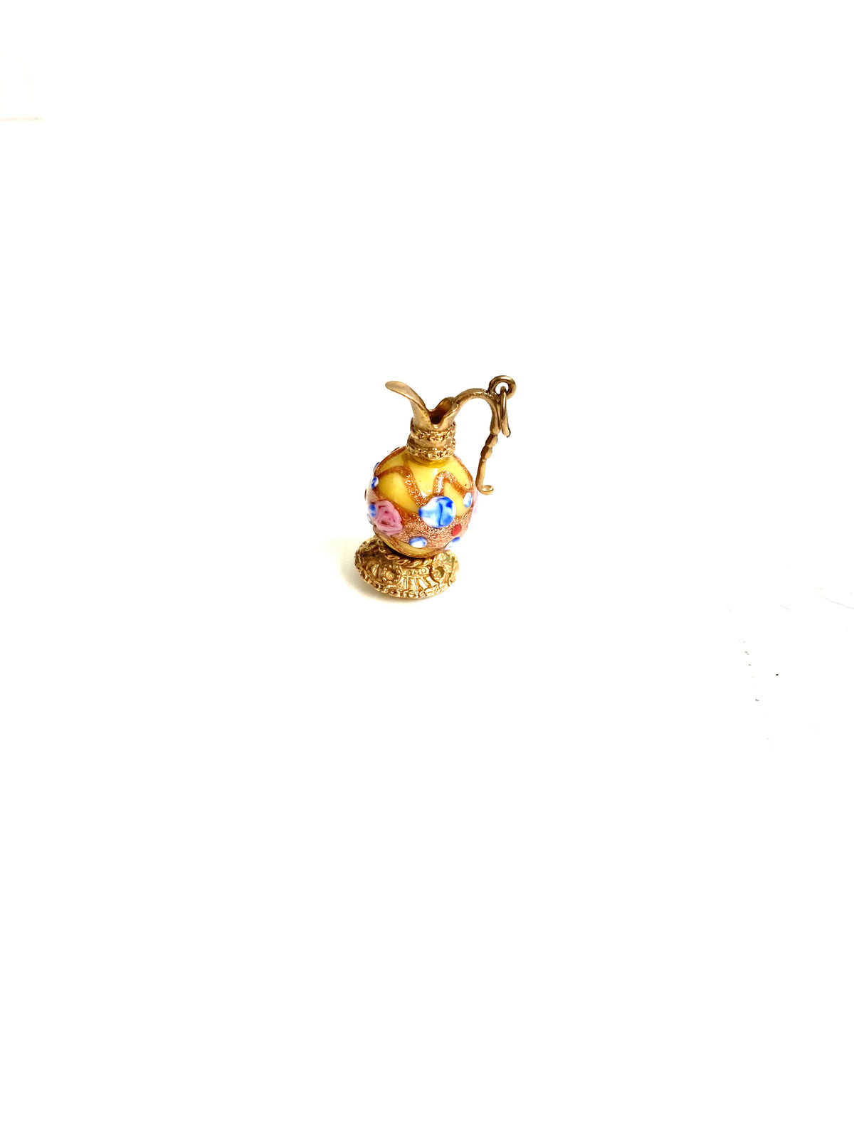 Antique 9ct Gold Murano Glass Jug Pendant
