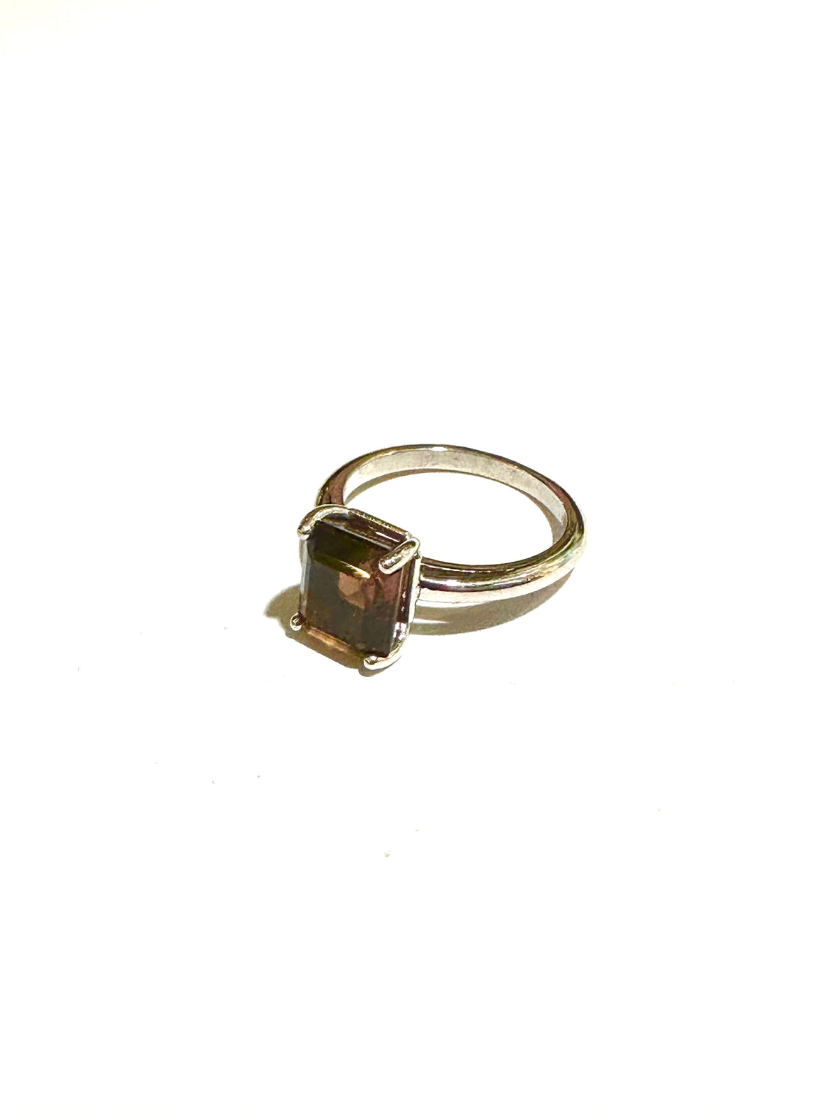 9ct White Gold Brandy Cognac Tourmaline Ring