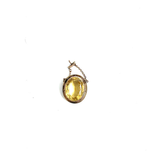 14ct Gold Citrine Brooch