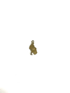 Sterling Silver Gold Plate Figure Charm