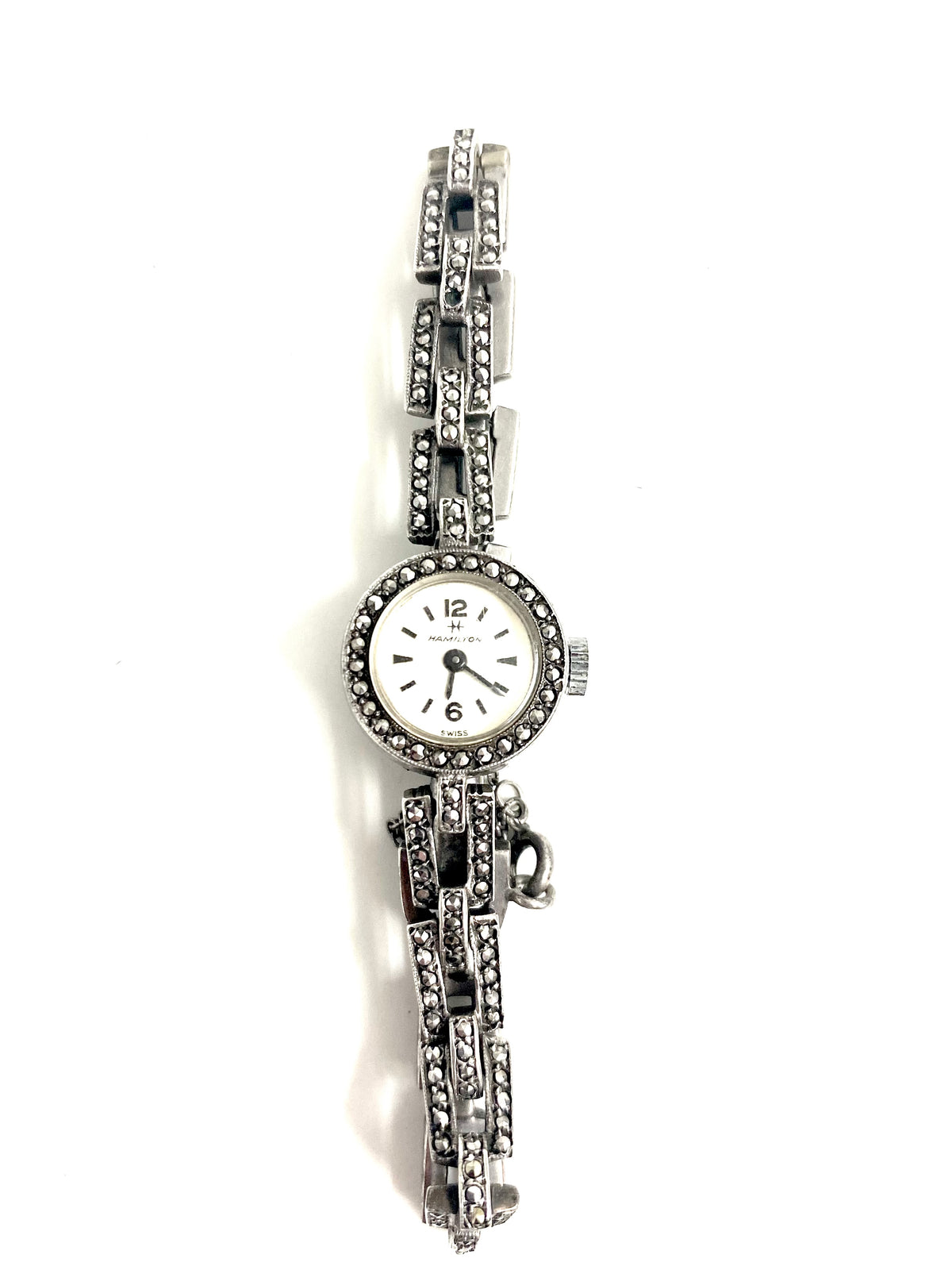 Art Deco Sterling Silver and Marcasite Watch