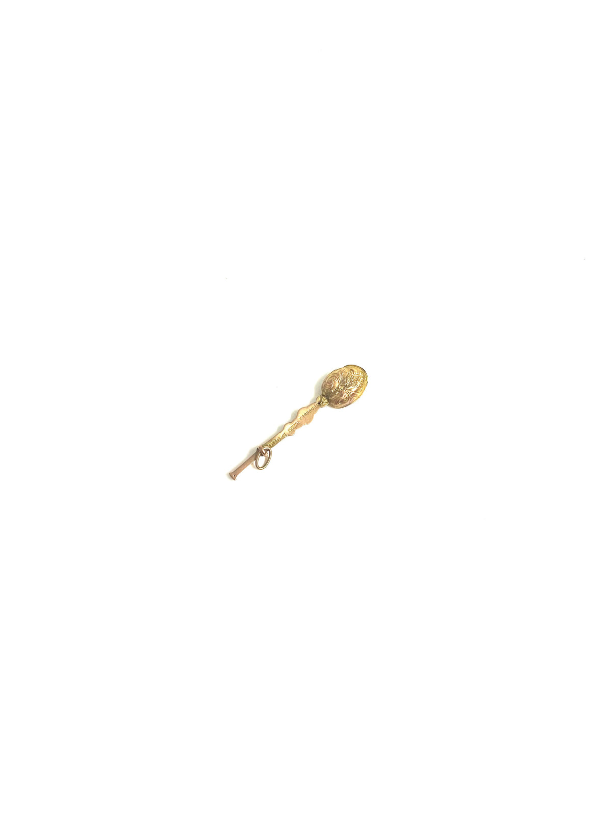 9ct Rose Gold Engraved Spoon Pendant