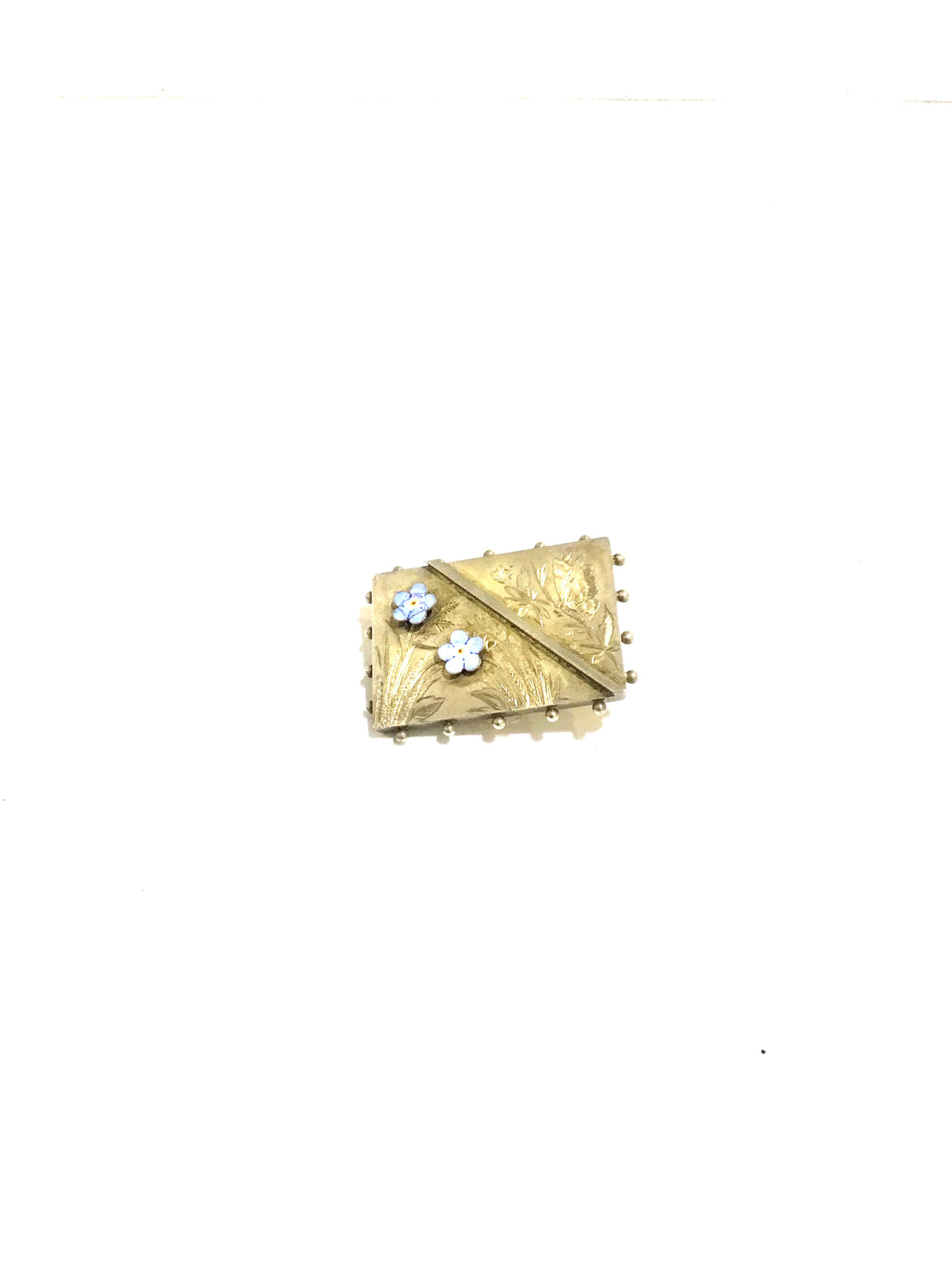 Sterling Silver Gold Plate Forget Me Not Brooch