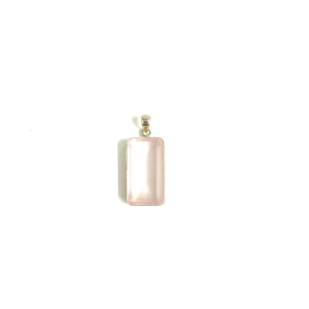 Sterling Silver Rose Quartz Pendant