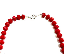 Red Crystal Faceted Necklace