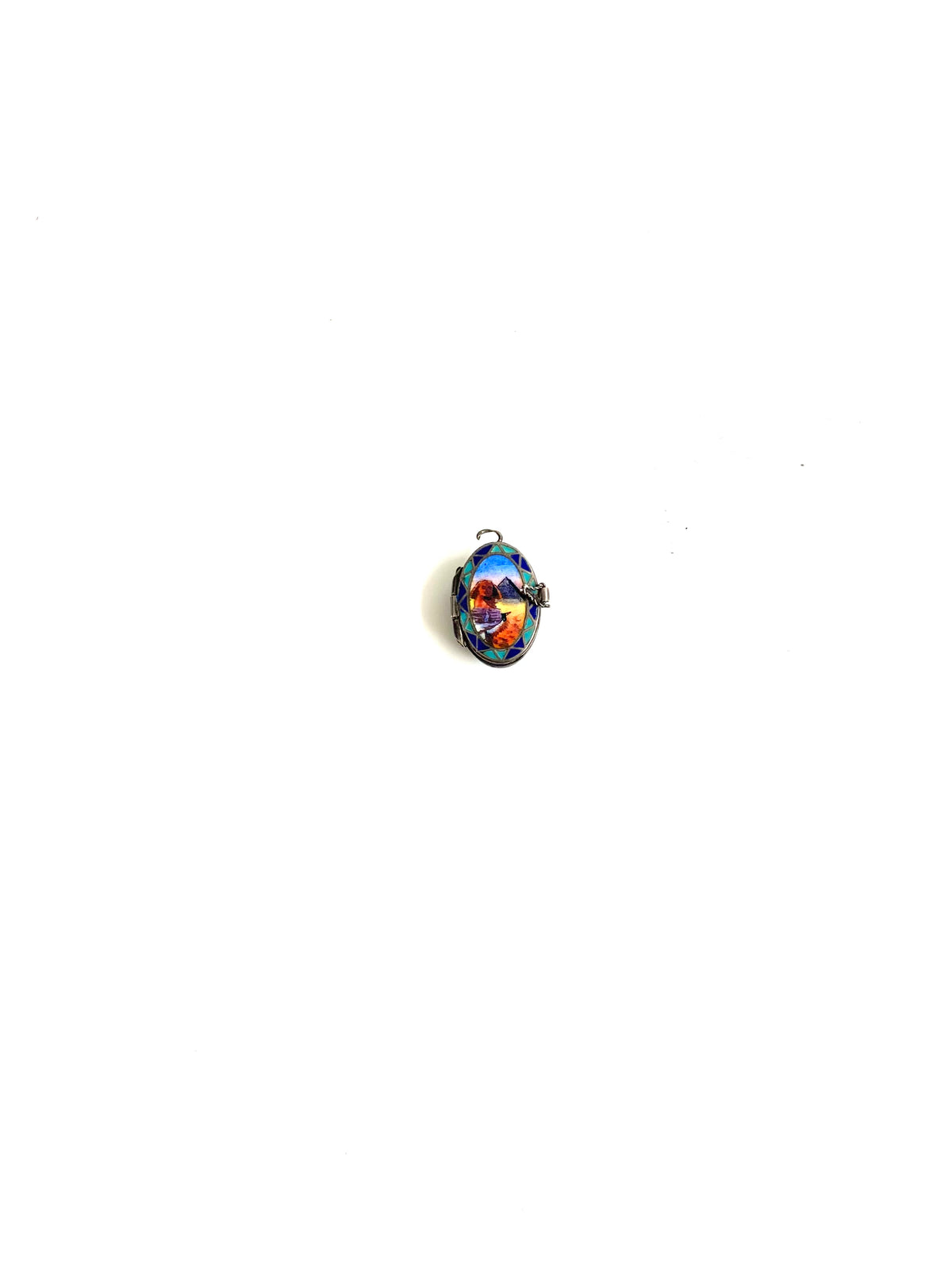 Egyptian Revivalist Enamel Pendant