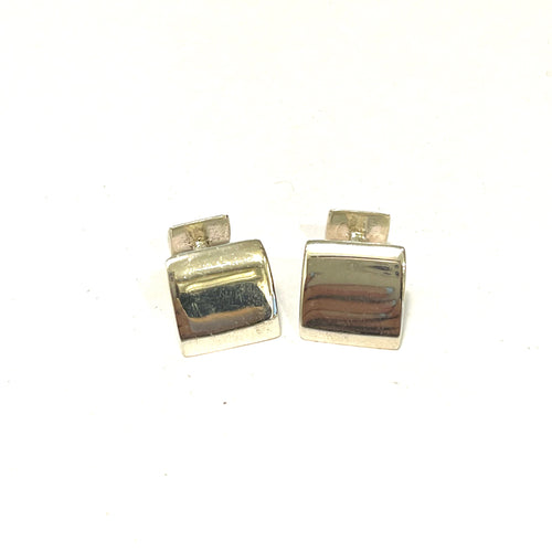 Plain Sterling Silver Square Cufflinks