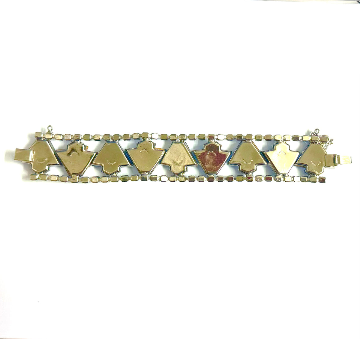 Vintage Blue Crystal Vauxhall Glass Bracelet
