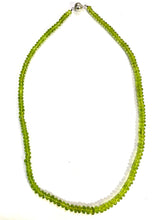 Sterling Silver Peridot Graduated Beaded Necklace