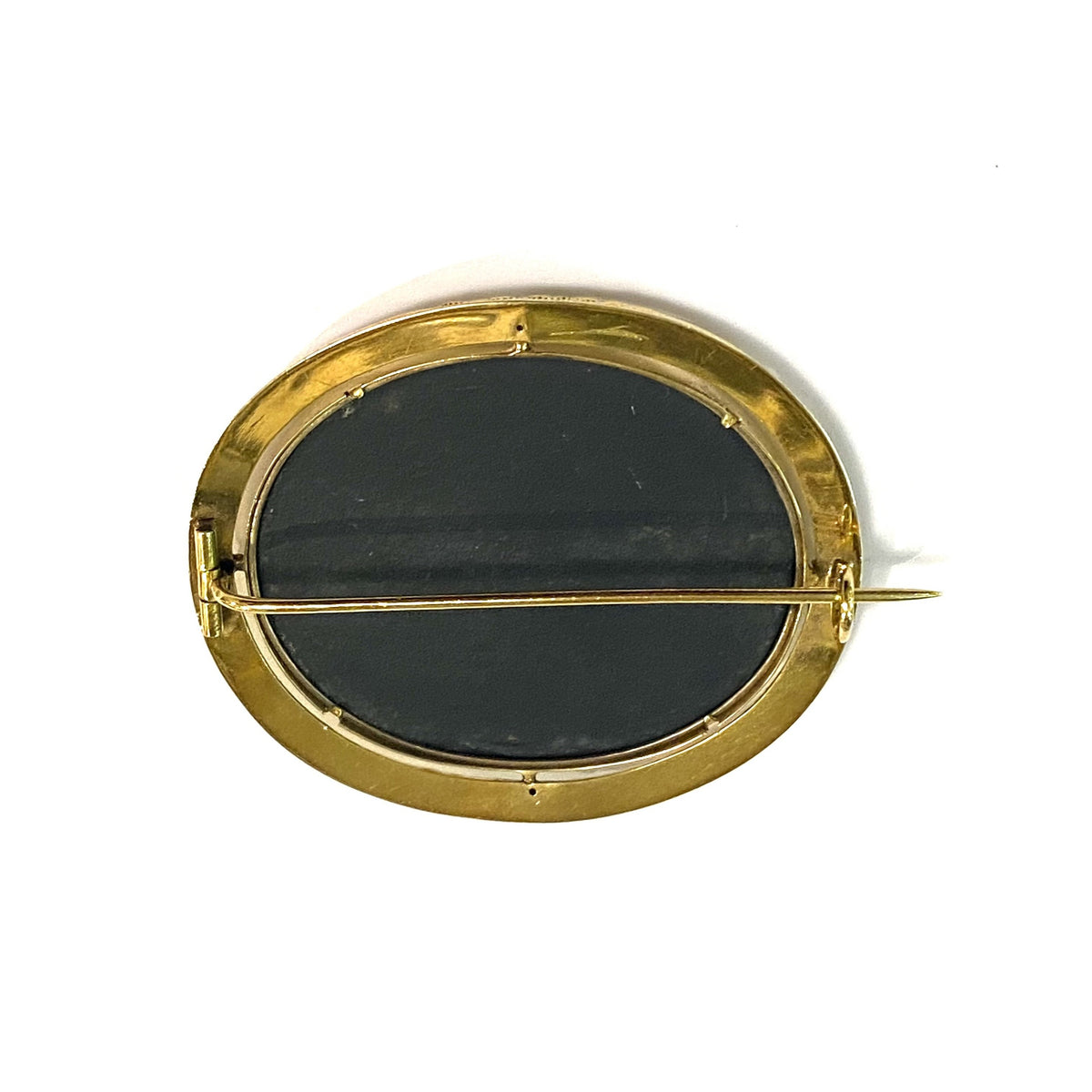 Antique Jade, Turquoise, Mother of Pearl and Onyx Pietra Dura Brooch