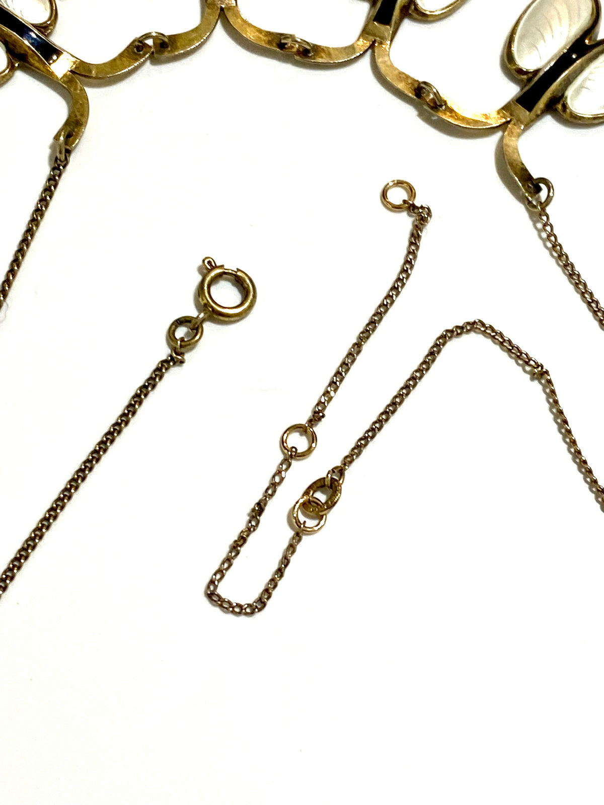 Modernist Sterling Silver Enamel Necklace
