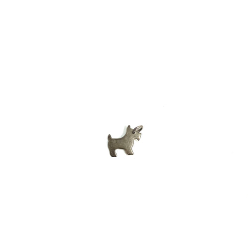 Sterling Silver Flat Dog Charm