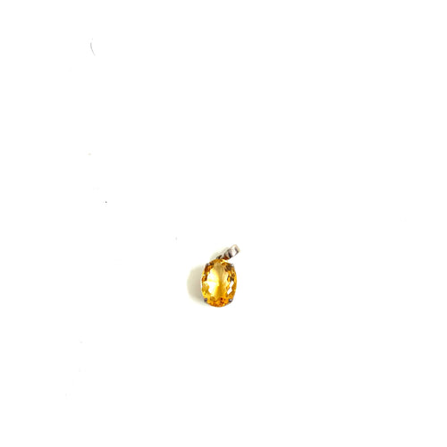 Small Sterling Silver Citrine Pendant