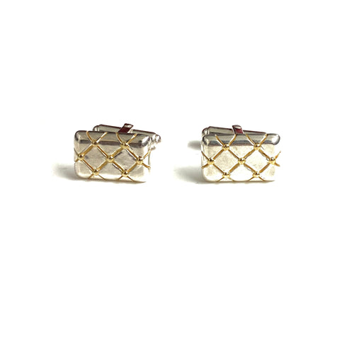 Sterling Silver Criss Cross Cufflinks