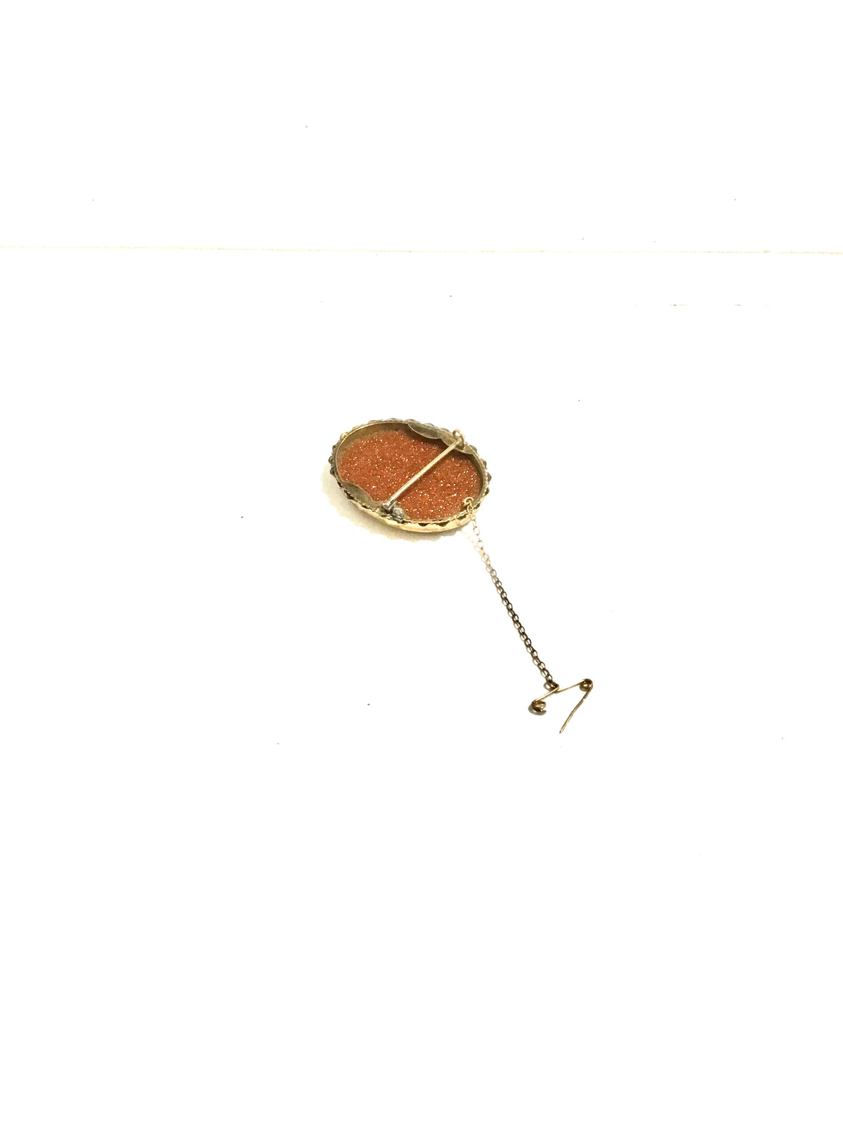 9ct Gold Sunstone Brooch