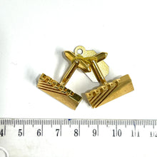 Vintage Gold Plate Rectangular Cut Out Cufflinks