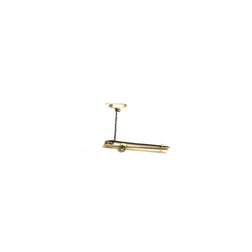 Small Citrine Bar Brooch