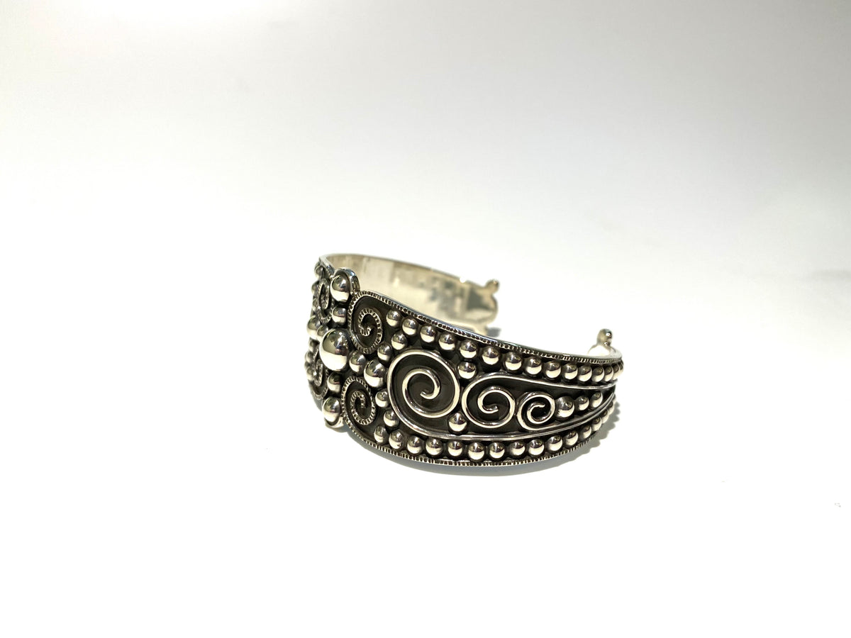 Sterling Silver Oxidised Ornate Cuff