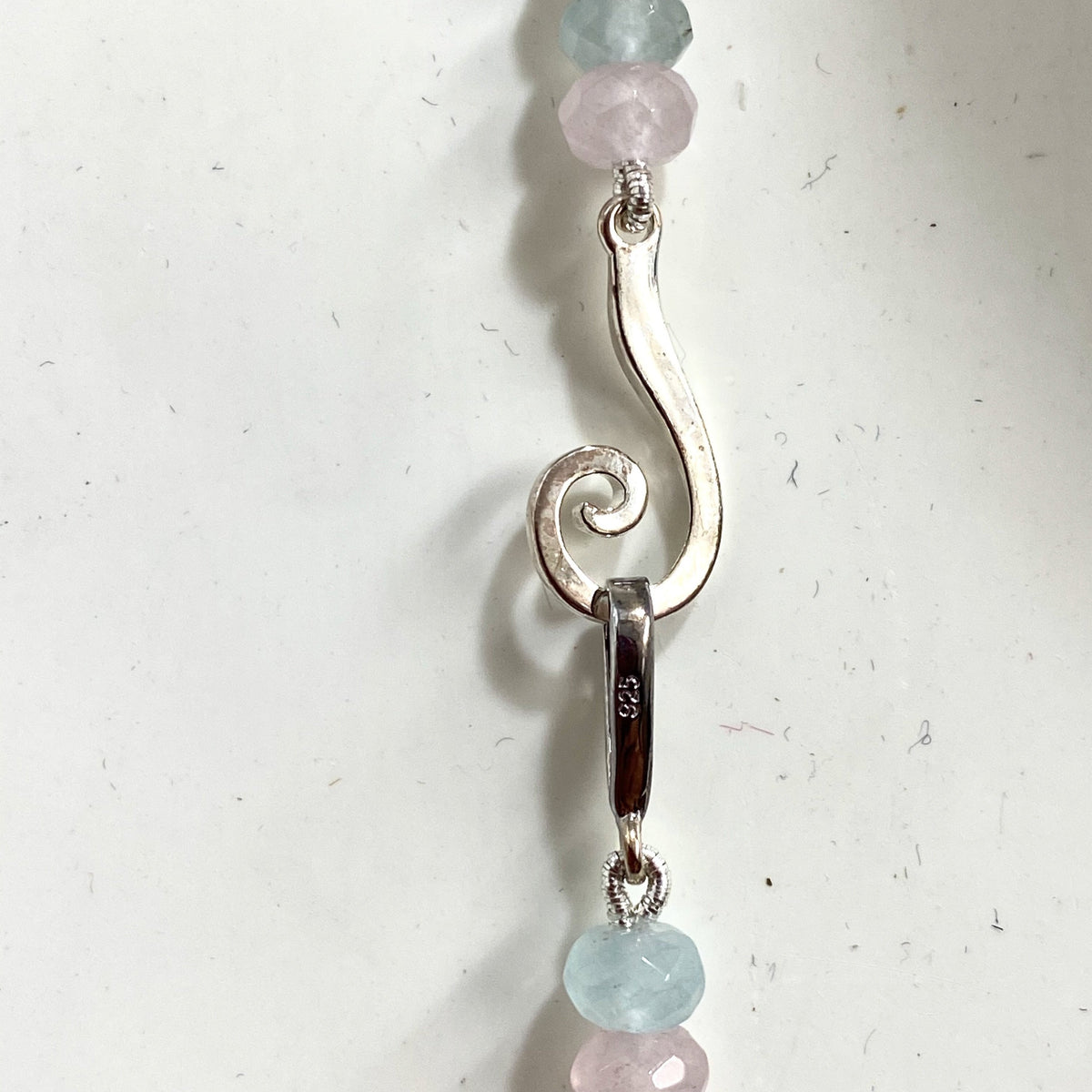 Sterling Silver Facated French Crystal Beaded Necklace