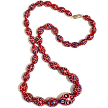 Red Millefiori Beaded Necklace