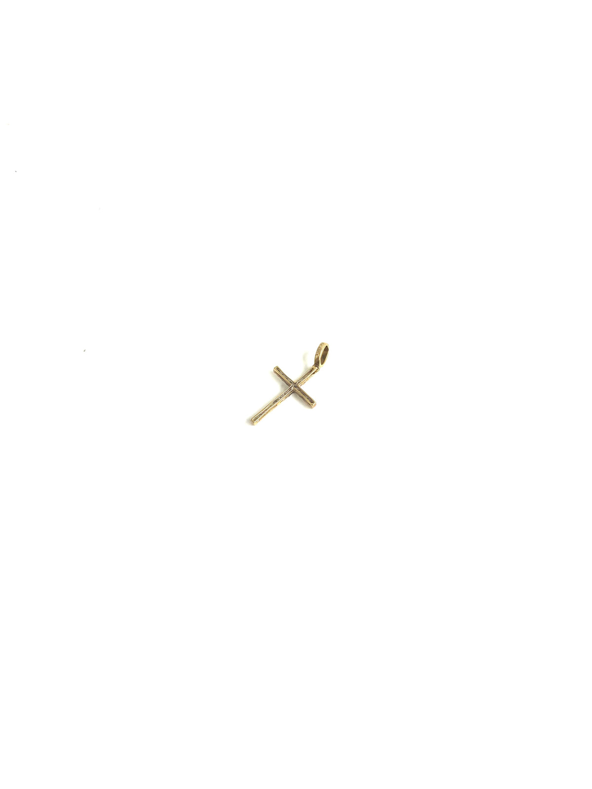18ct Yellow Gold Diamond Cross Pendant