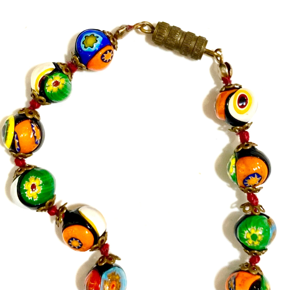 Antique Italian Millefiori Beaded Necklace