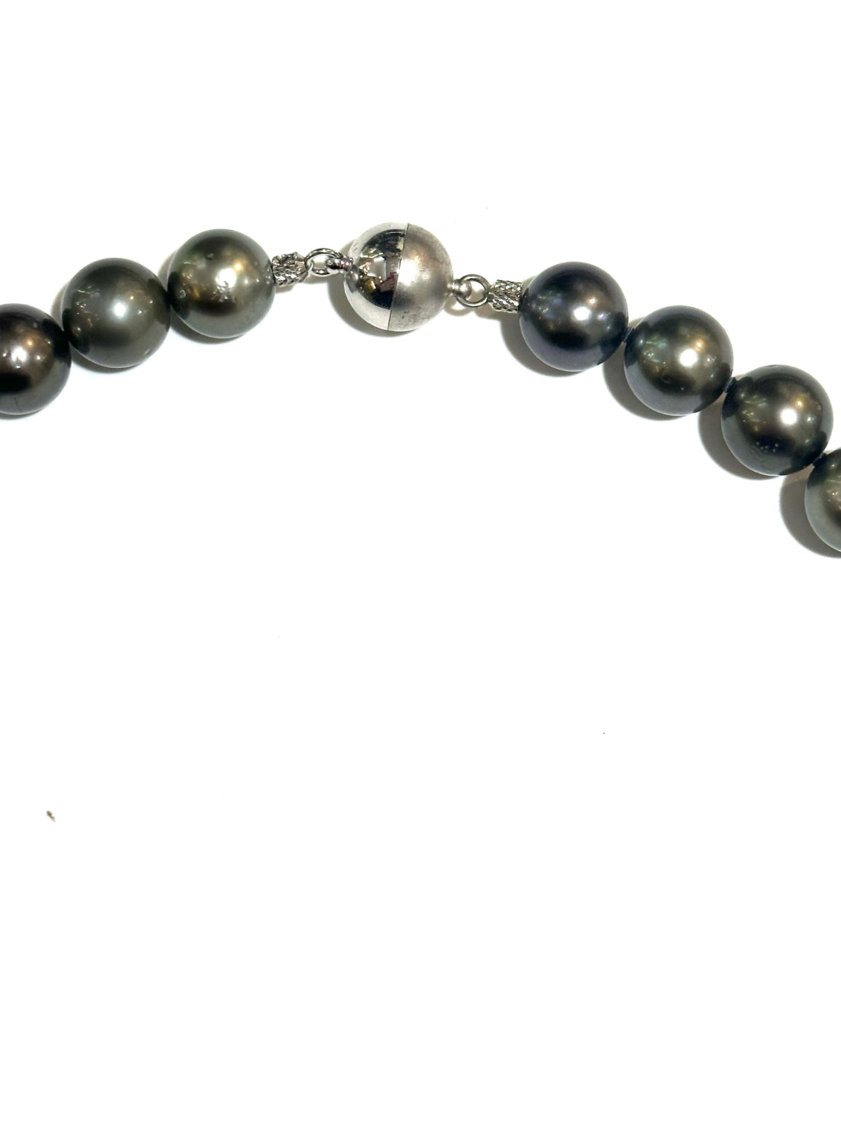 Graduated Black Tahitian  Pearl Necklace