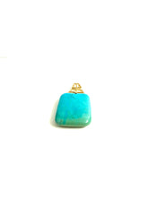 Sterling Silver Gold Plate Turquoise Pendant