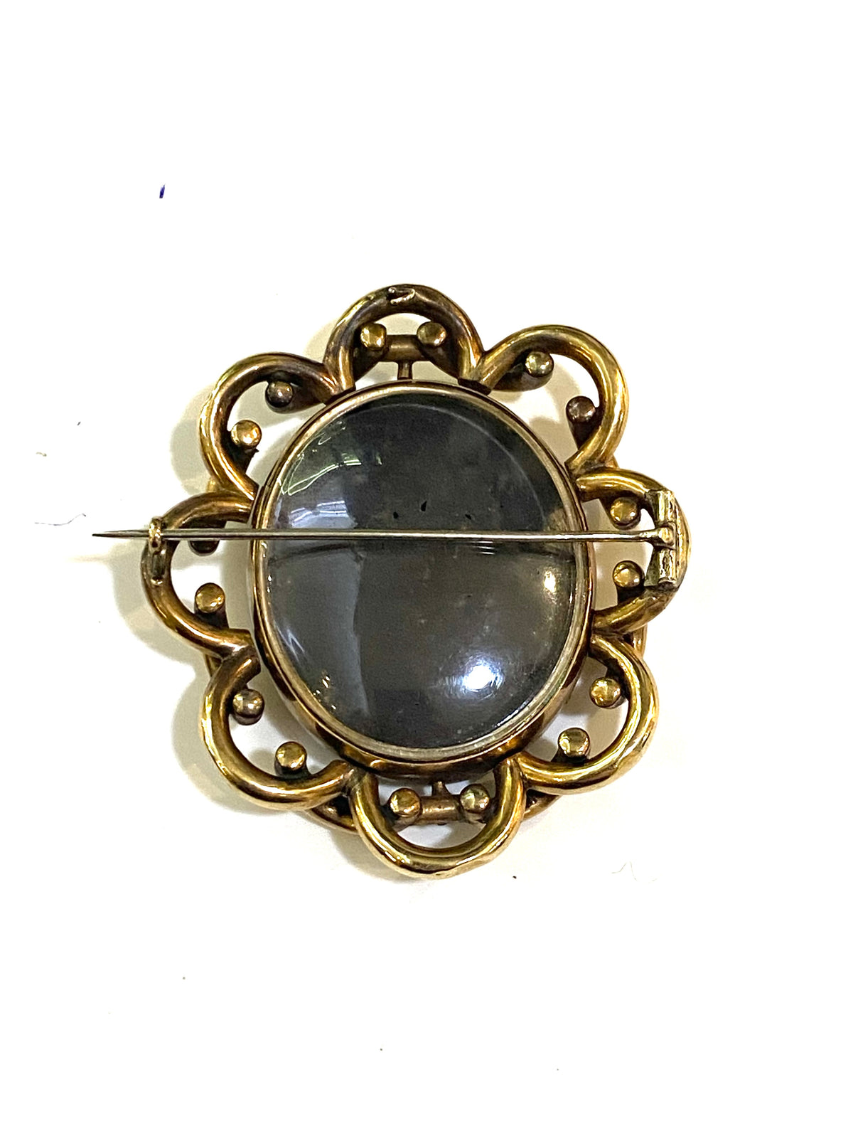 9ct Gold Victorian Mourning Hair Brooch