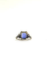 9ct White Gold 3ct Sapphire and Diamond Ring
