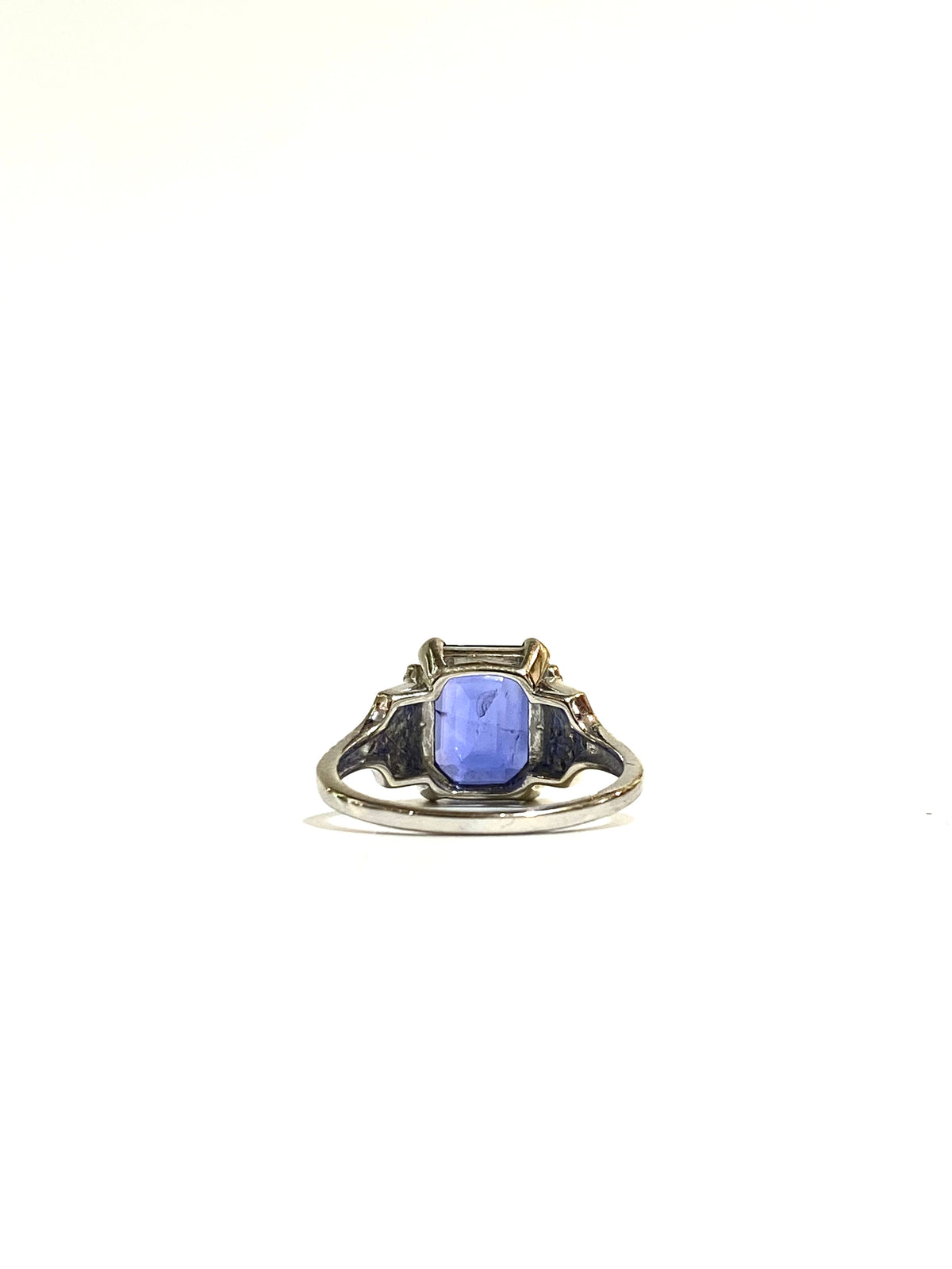 9ct White Gold 3ct Sapphire and Diamond Ring