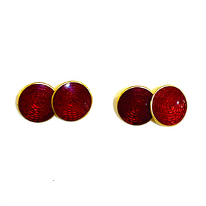 Red Enamel Sporrong and Co Stockholm Cufflinks