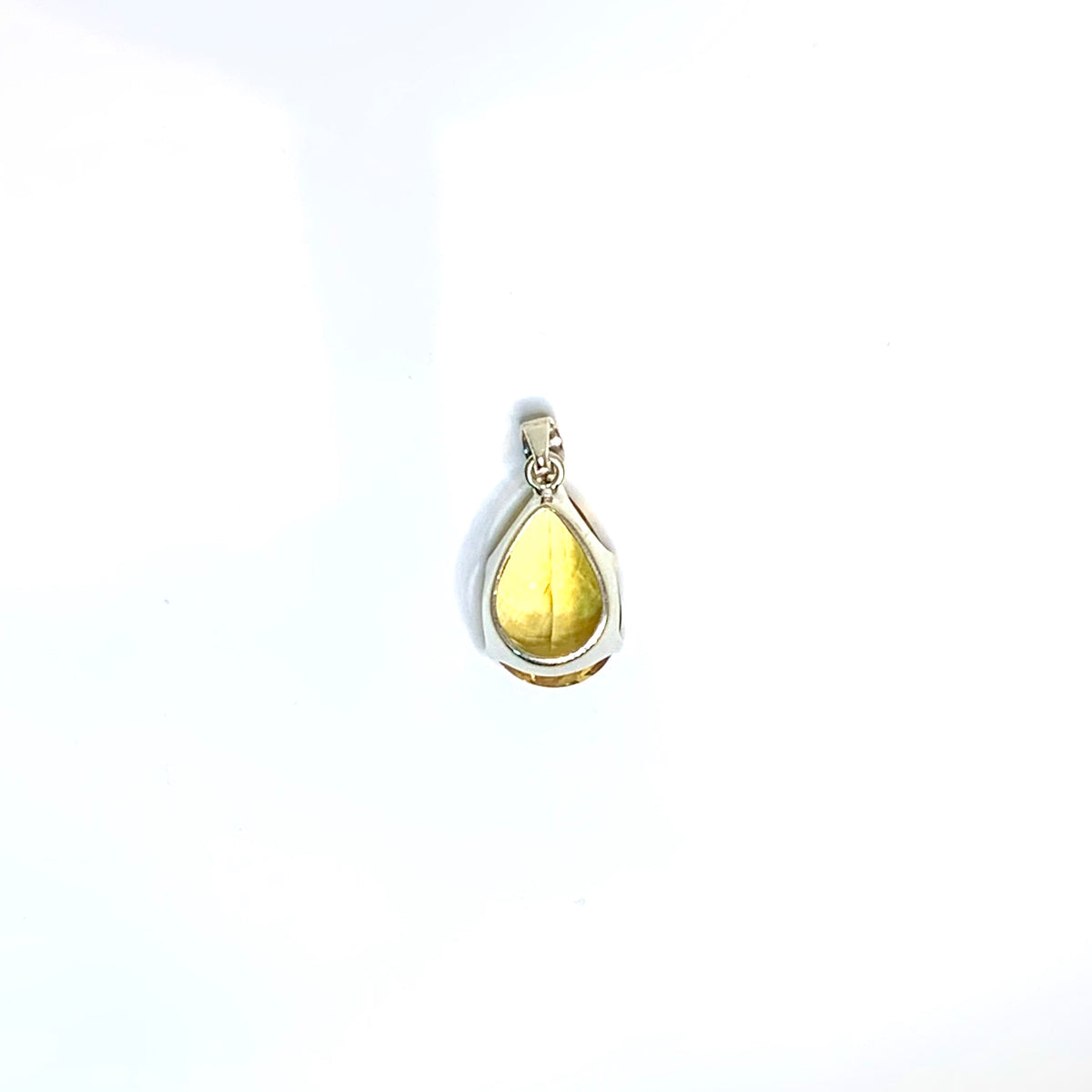 Sterling Silver Citrine Teardrop Pendant