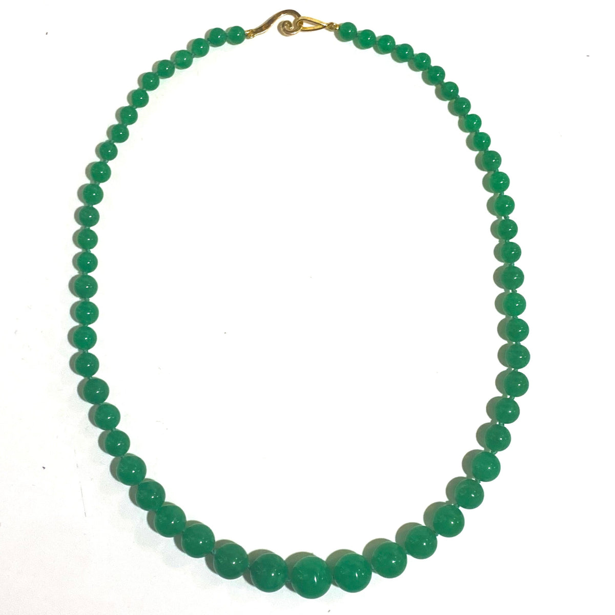 Graduated Green Onyx Necklace