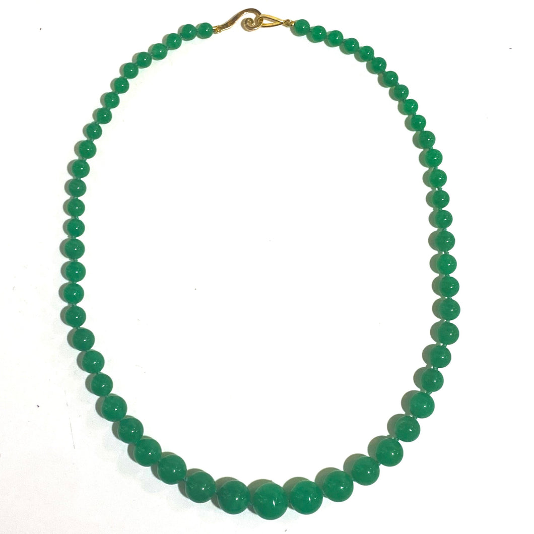 Graduated Green Onyx Necklace