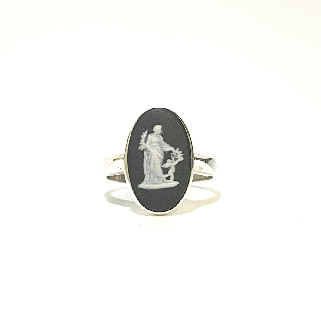 Vintage Jasperware Wedgwood Cameo Ring