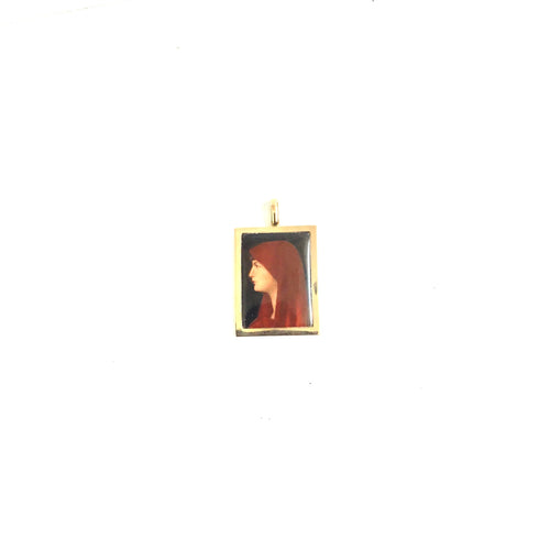 Fabiola Enamel 9ct Gold Pendant