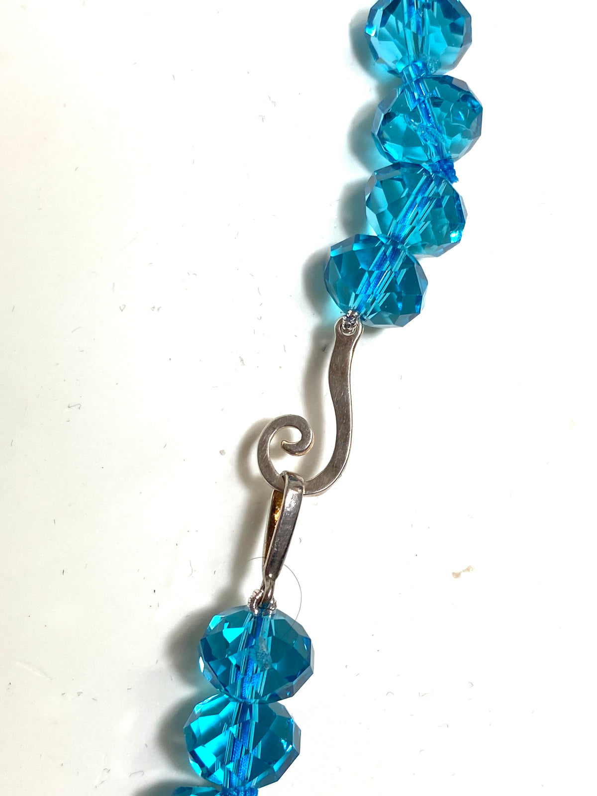 Faceted Blue Crystal Necklace