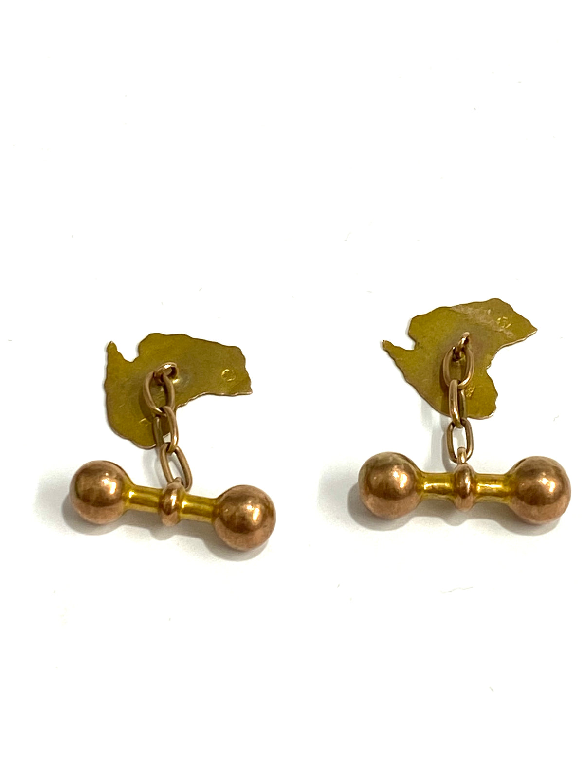 Vintage 9ct Yellow Gold 'Australia' Continent Cufflinks
