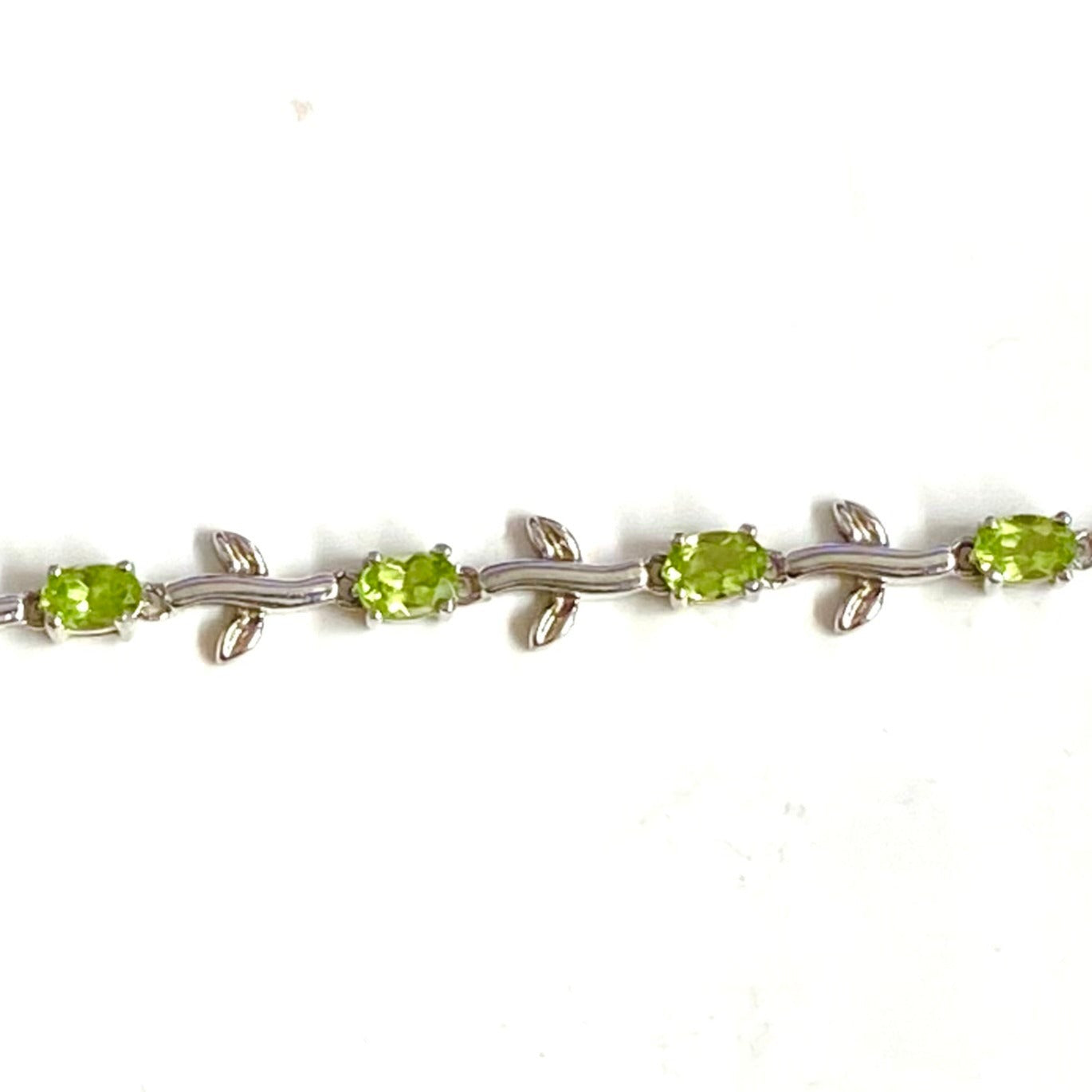 Peridot bracelet store white gold