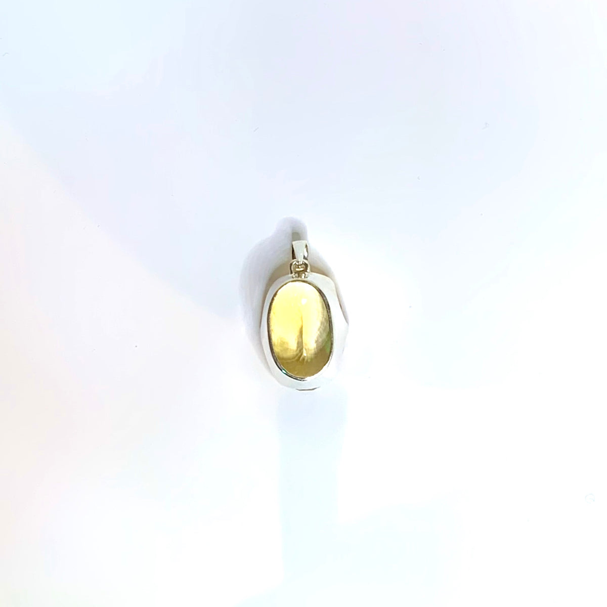 Sterling Silver Oval Cut Citrine Pendant