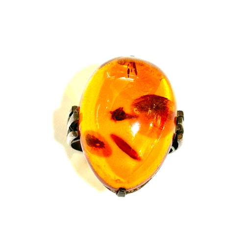 Vintage Baltic Honey Amber Ring