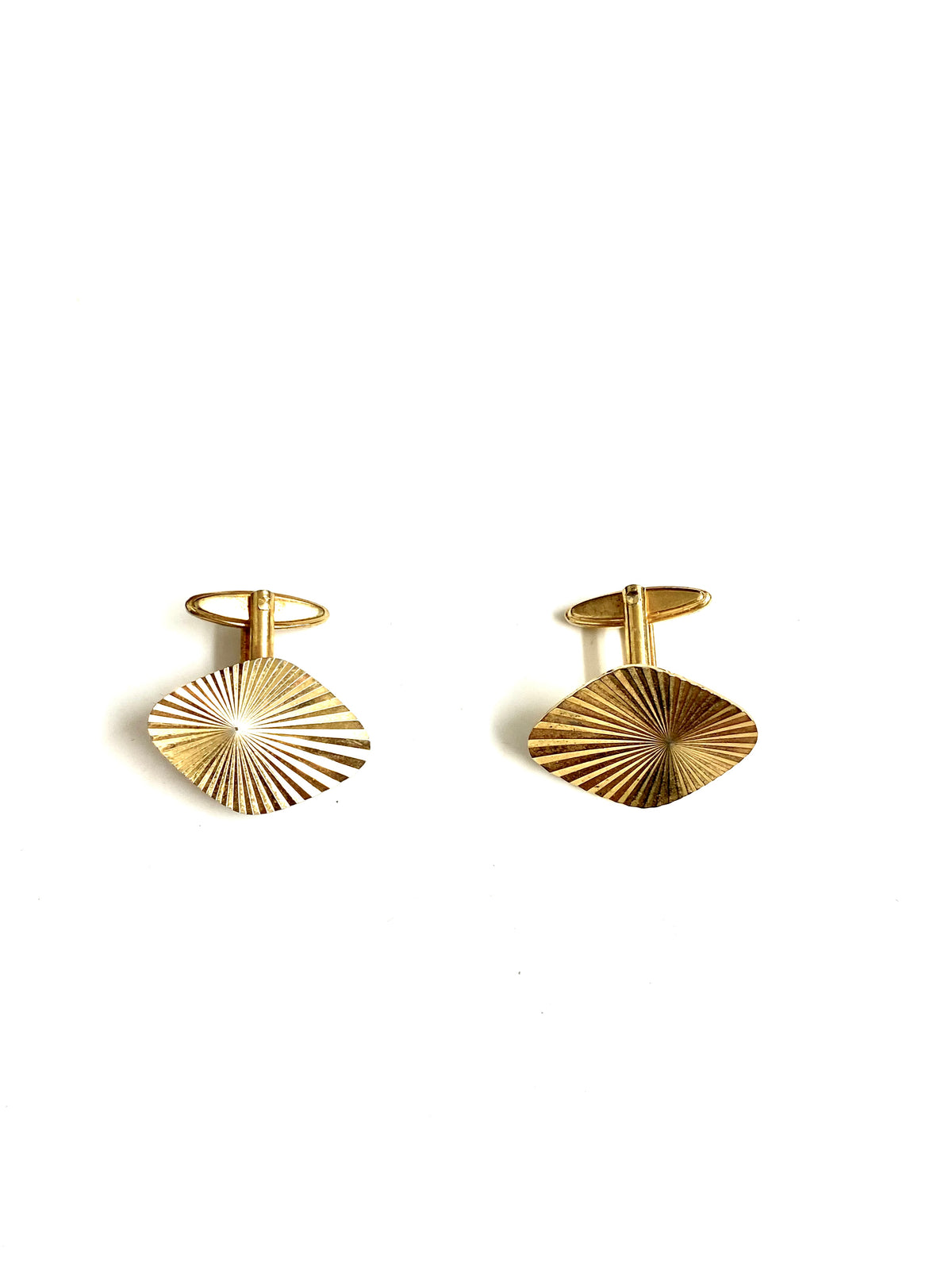 Sterling Silver Gold Plate Diamond Shaped Cufflinks