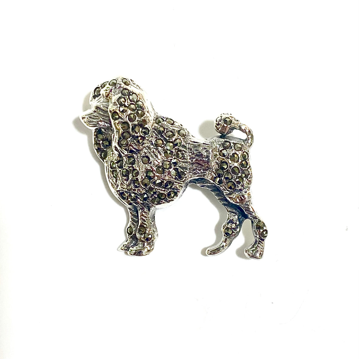 Sterling Silver Marcasite Poodle Brooch