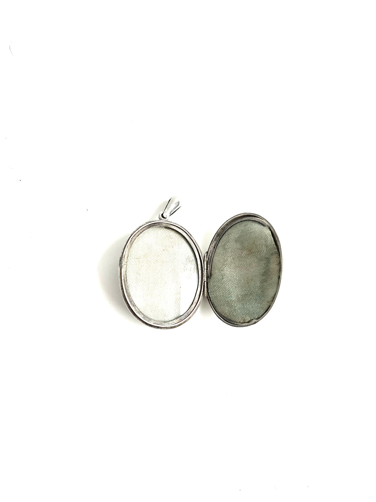 Antique Sterling Silver Floral Engraved Locket