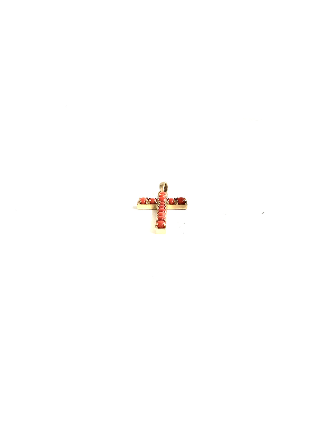 9ct Gold Momo Coral Crucifix