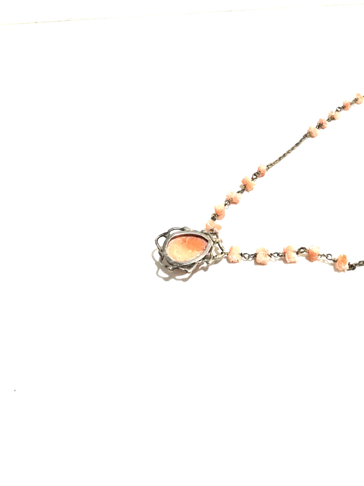 Sterling Silver and Coral Necklace